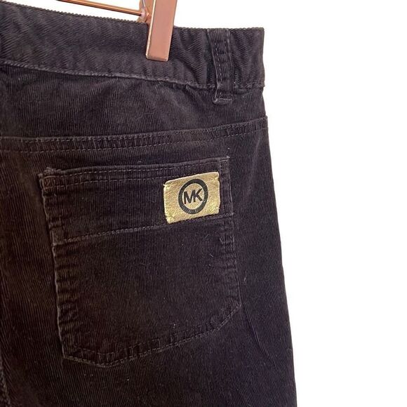 Michael Kors Corduroy Straight Leg Mid-Rise Pants Brown Size 4P - Picture 6 of 7